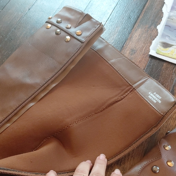 Cato Women's Tan Studded Heeled Boots - Picture 13 of 16